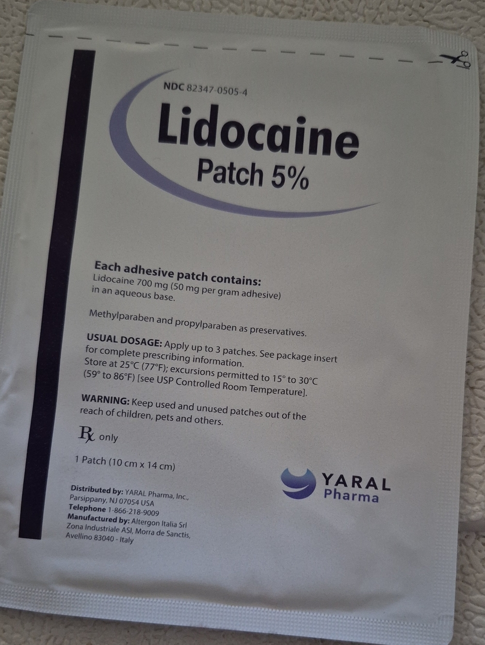 8pcs Lidocaine Patch 5% - White Pain Relief Patch